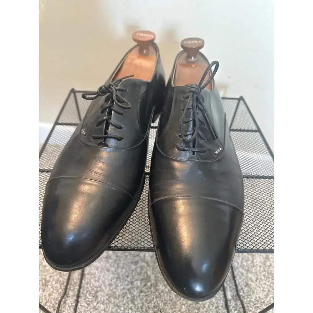 Christian Dior Cap Toe Oxfords Men’s 11 Black - Picture 2 of 11